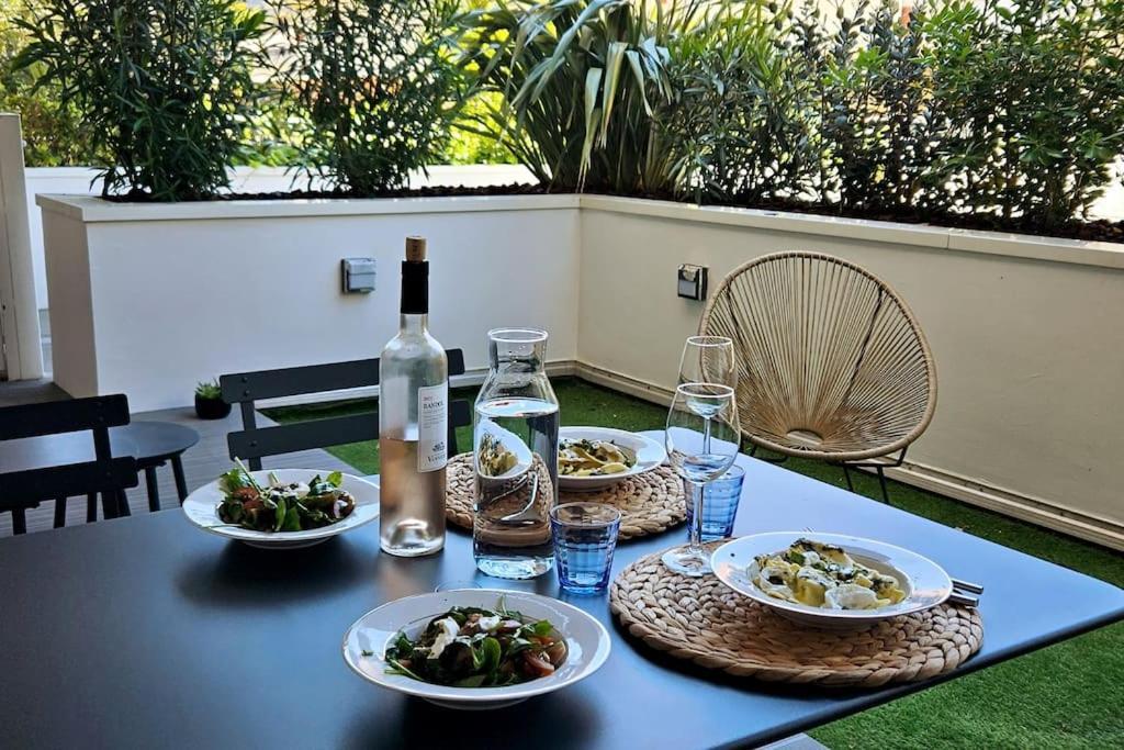 Arcareve - Grand Studio De Standing Avec Terrasse, Jardin Et Acces Direct A La Plage Аркашон Екстериор снимка